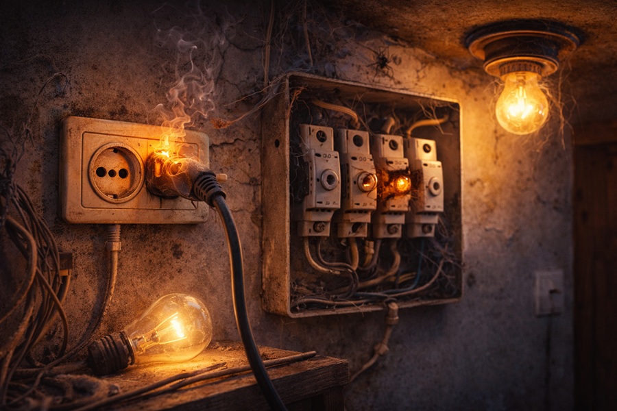 Tecken på gammal el